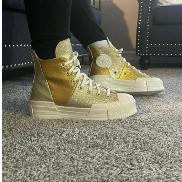 NWOB CONVERSE ALL STARS 70 PLUS GLITTER CHUCK TAYLORS A08176c - Picture 3 of 5